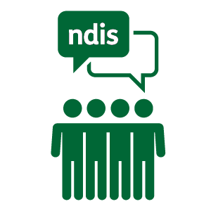 A group of people talking about the NDIS.