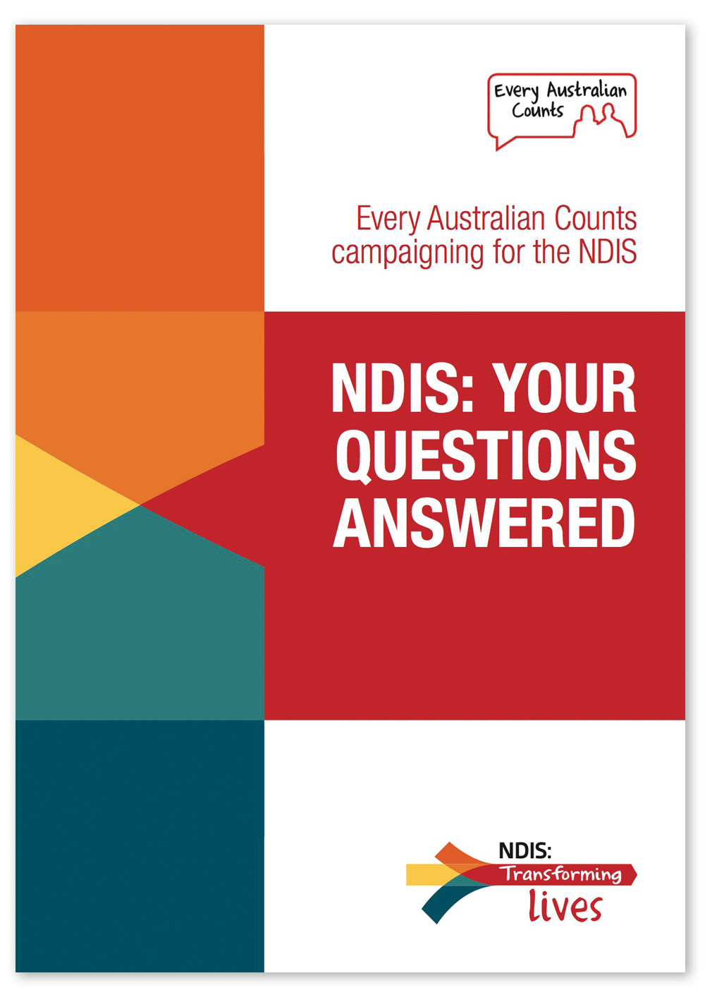 Screenshot of the cover of the NDIS Q&A booklet.