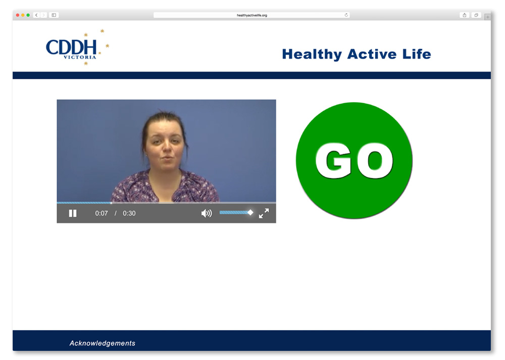 Screenshot of the Healthy Active Life homepage.