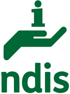 A hand holding an information symbol, and 'ndis' below.