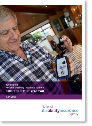 Front cover of the PDF version of the NDIS Progress Report: Year 2