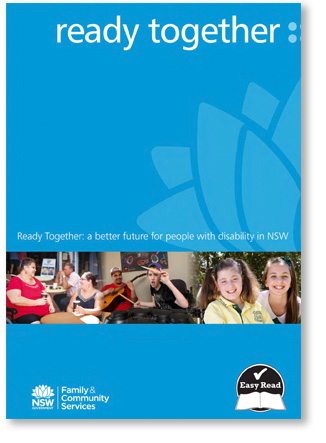 Screenshot of the cover of the Easy English Ready Together booklet