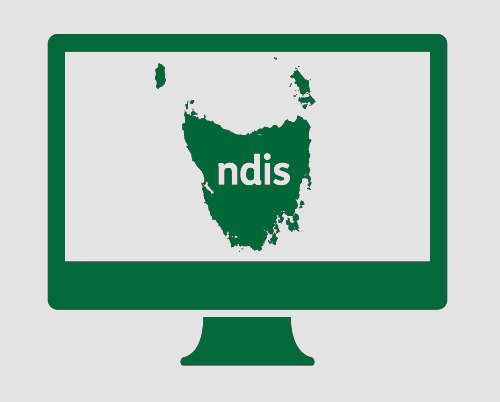 A monitor, with Tasmania and 'ndis' in it.